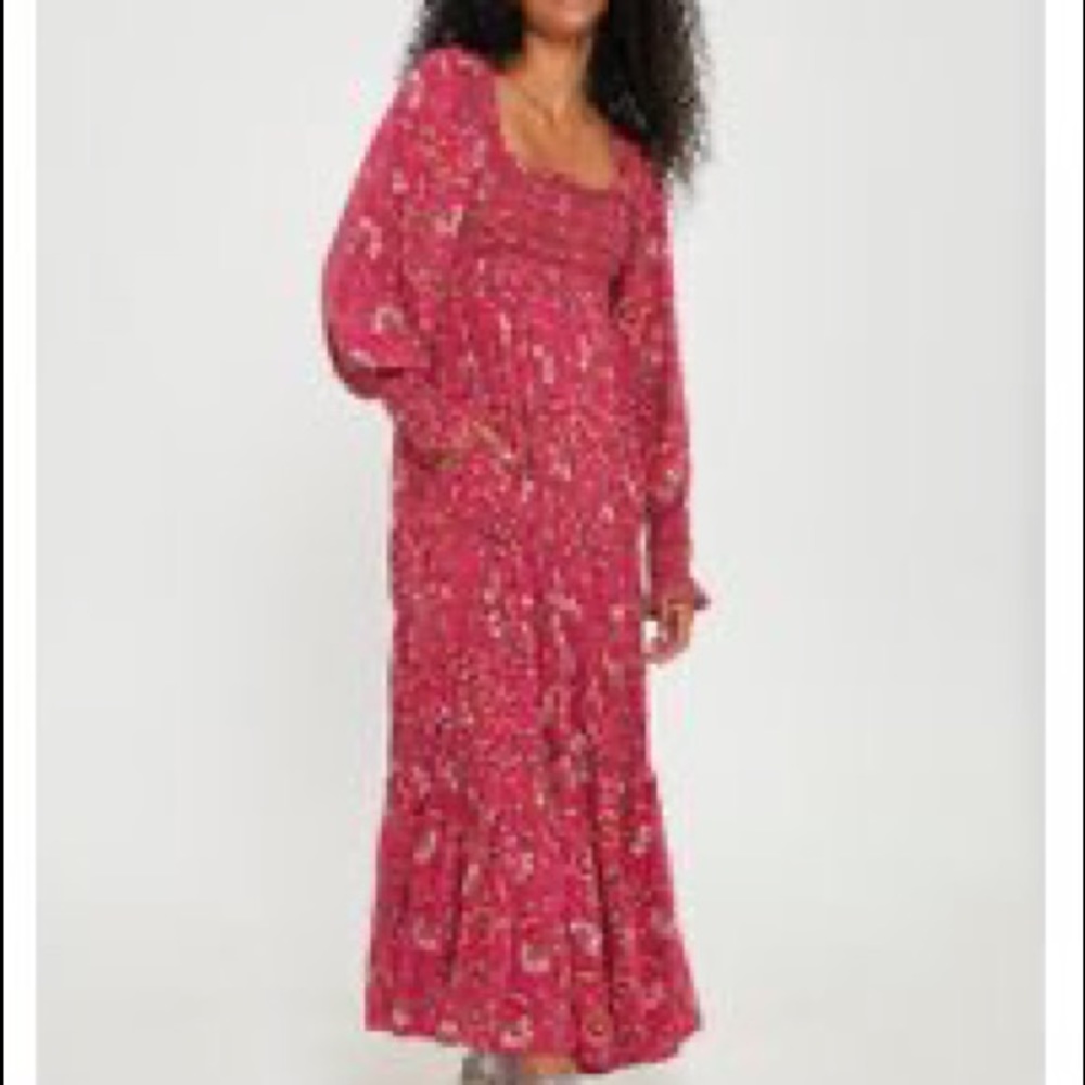 Free People Sweet Escape Maxi Dress Pink Floral - Picture 4 of 4